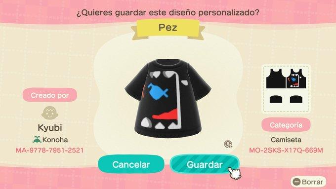 Animal Crossing Design Code: MO-2SKS-X17Q-669M Fish