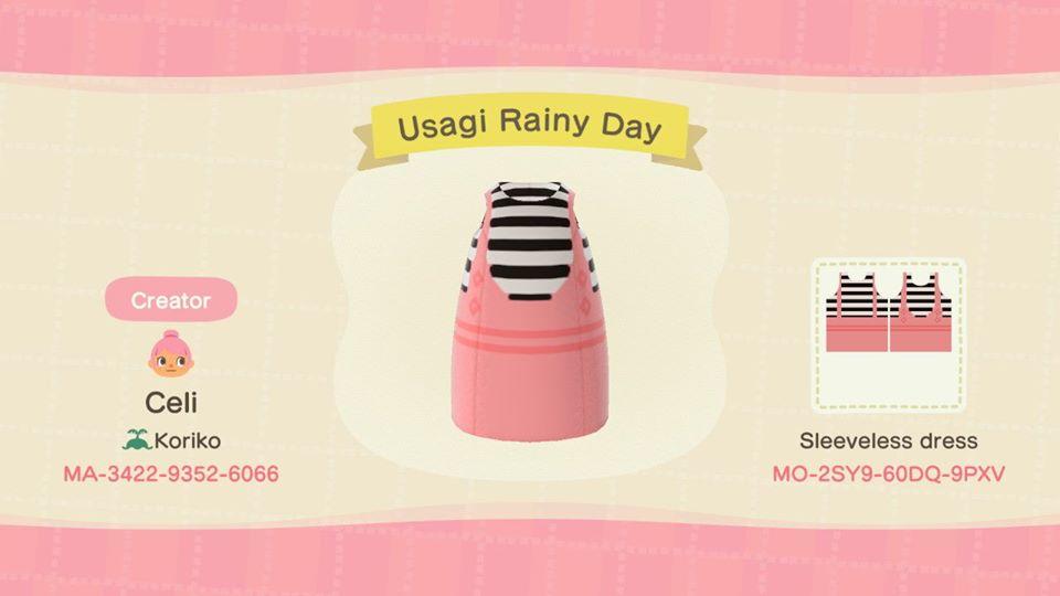 Animal Crossing Design Code: MO-2SY9-60DQ-9PXV Usagi Rainy Day