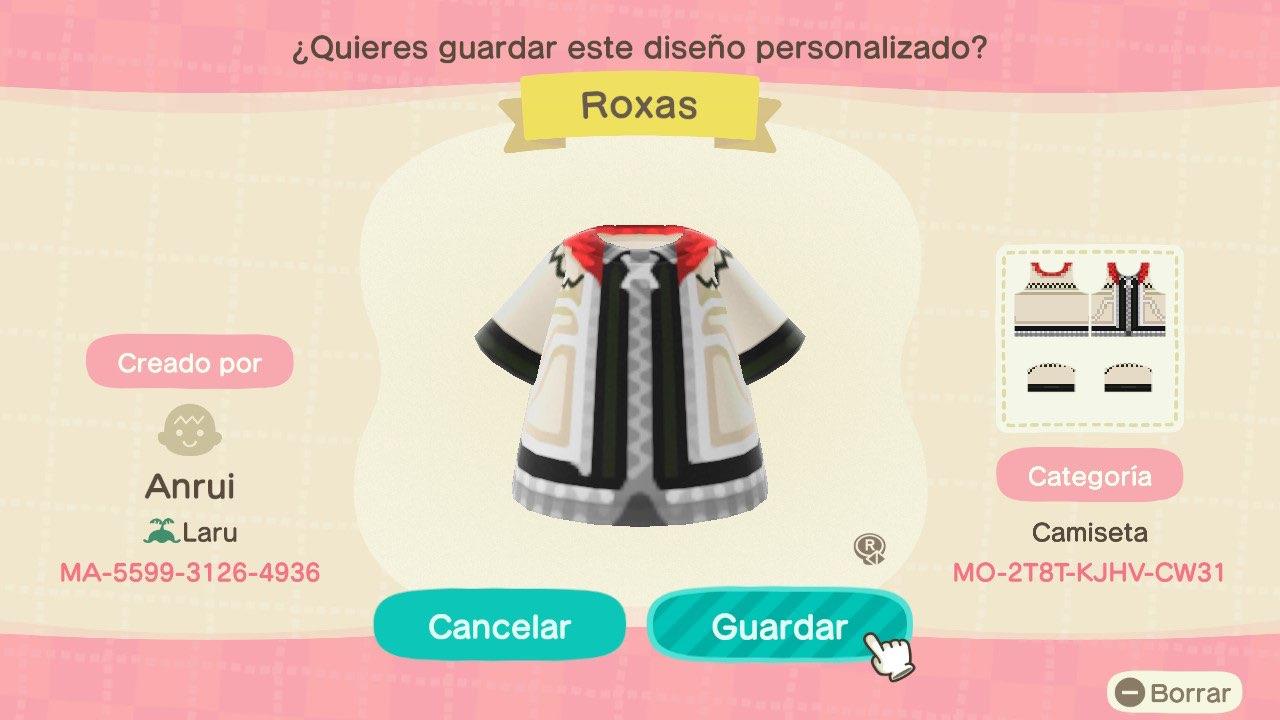 Animal Crossing Design Code: MO-2T8T-KJHV-CW31 KH2 - Roxas