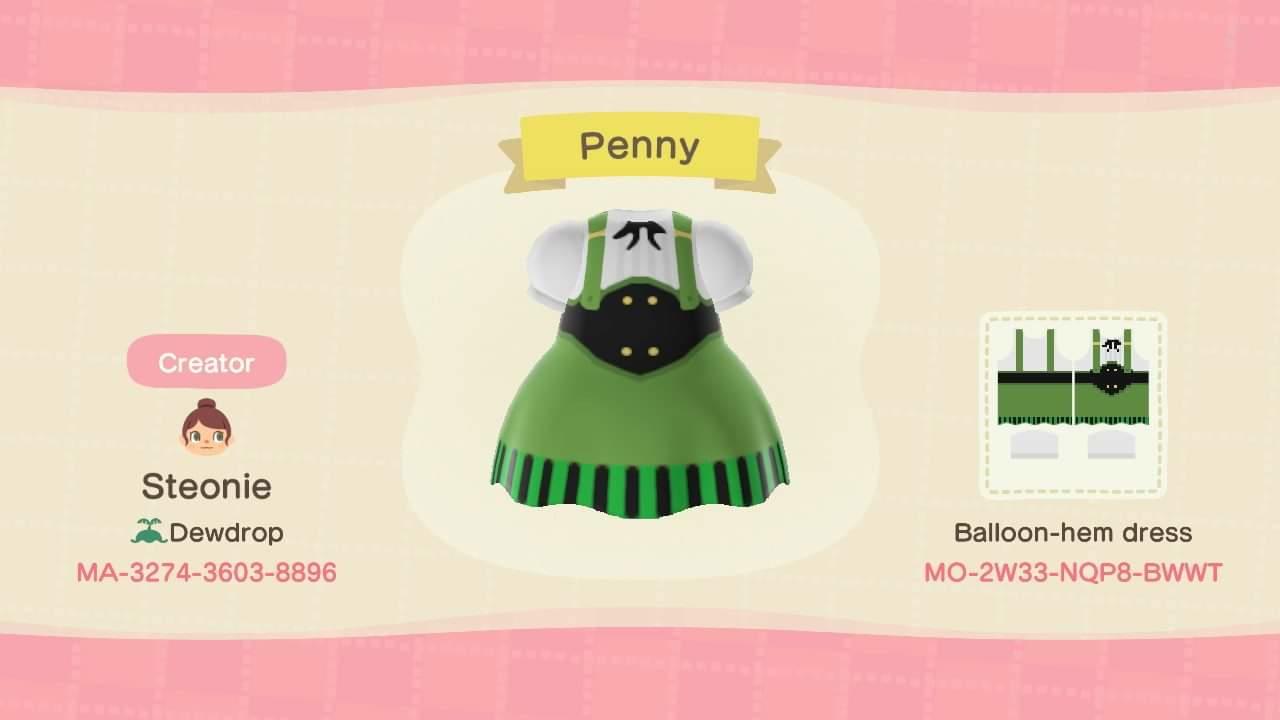 Animal Crossing Design Code: MO-2W33-NQP8-BWWT Penny