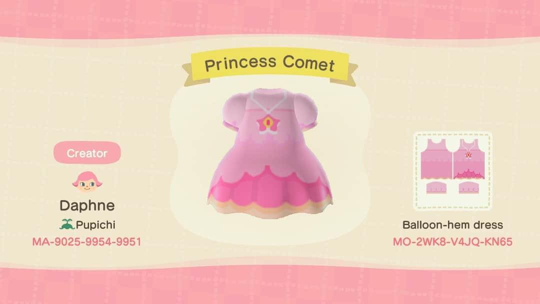 Animal Crossing Design Code: MO-2WK8-V4JQ-KN65 Princess Comet