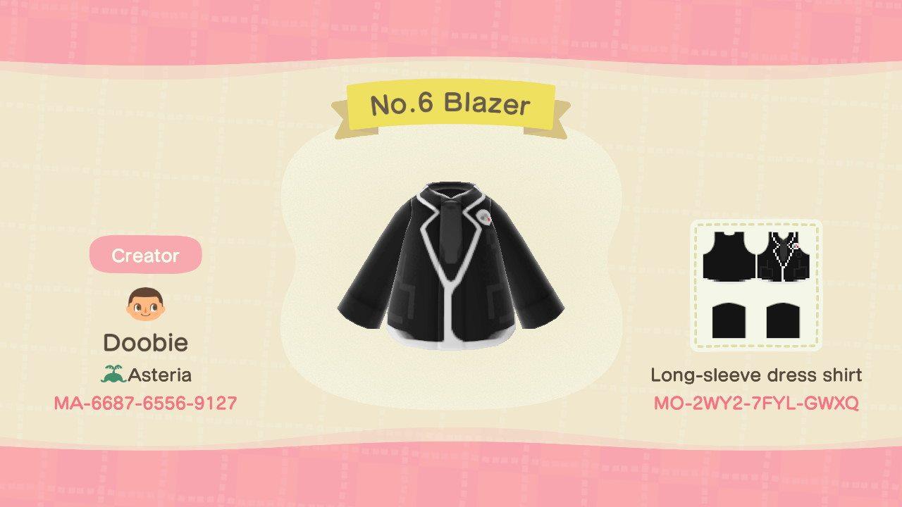 Animal Crossing Design Code: MO-2WY2-7FYL-GWXQ The Prisoner Blazer
