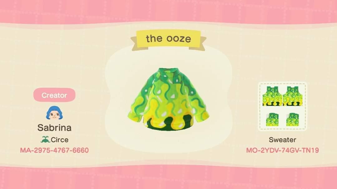 Animal Crossing Design Code: MO-2YDV-74GV-TN19 the ooze