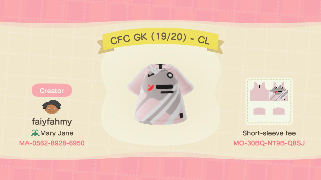 Animal Crossing Design Code: MO-30BQ-NT9B-Q8SJ CFC GK (19/20) - CL
