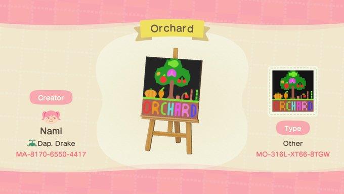Animal Crossing Design Code: MO-316L-XT66-8TGW Orchard