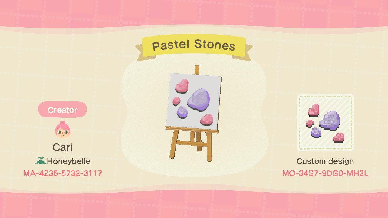 Animal Crossing Design Code: MO-34S7-9DG0-MH2L Pastel Stones