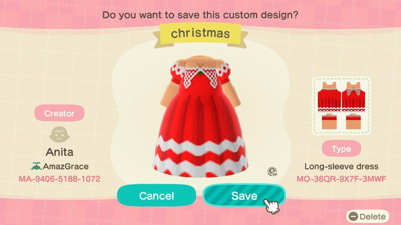 Animal Crossing Design Code: MO-36QR-9X7F-3MWF Christmas