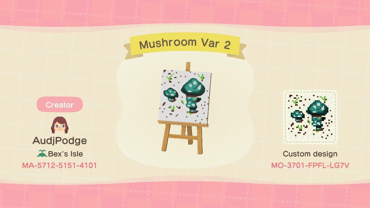Animal Crossing Design Code: MO-3701-FPFL-LG7V Mushroom Var 2
