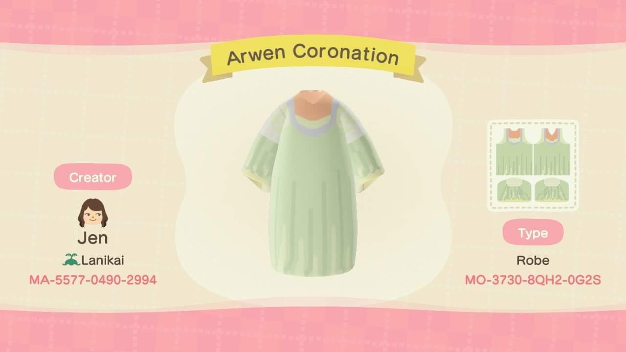 Animal Crossing Design Code: MO-3730-8QH2-0G2S Arwen Coronation