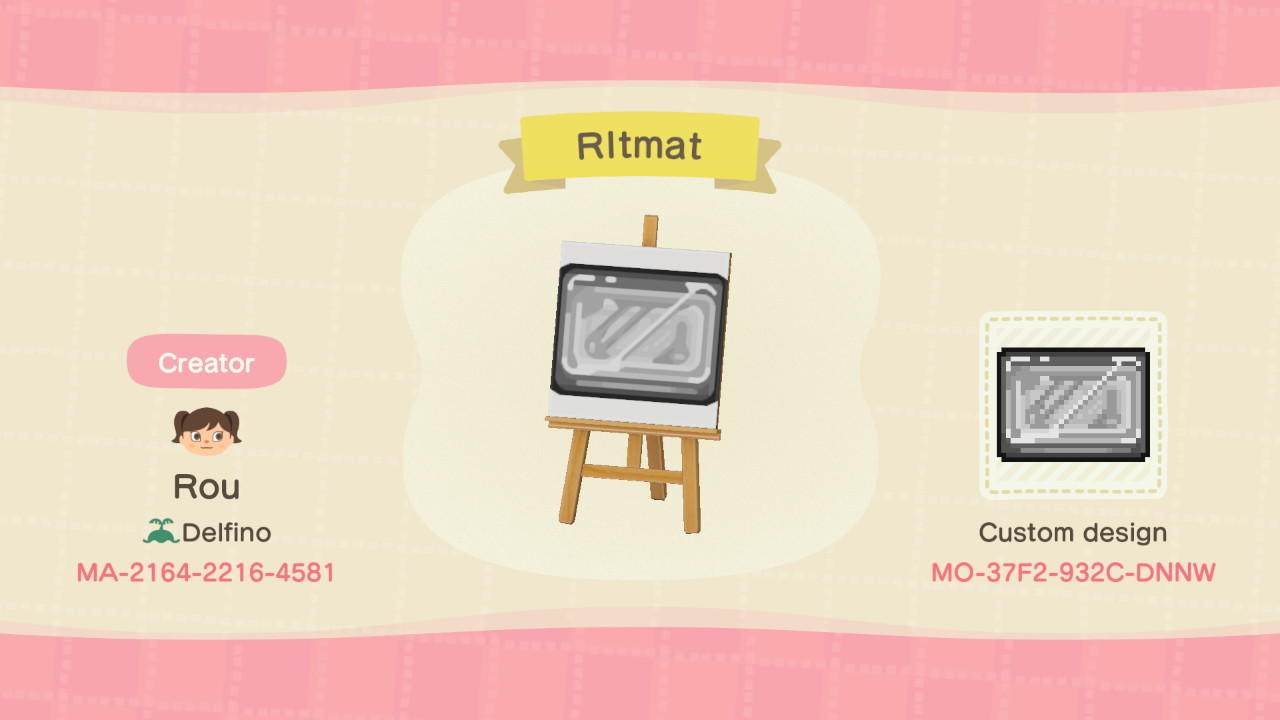 Animal Crossing Design Code: MO-37F2-932C-DNNW Gempath Transparency