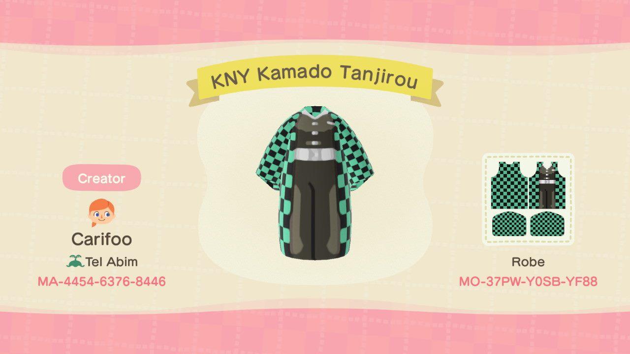 Animal Crossing Design Code: MO-37PW-Y0SB-YF88 KNY Kamado Tanjirou