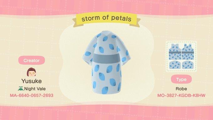 Animal Crossing Design Code: MO-3827-KGDB-K8HW Storm of Petals