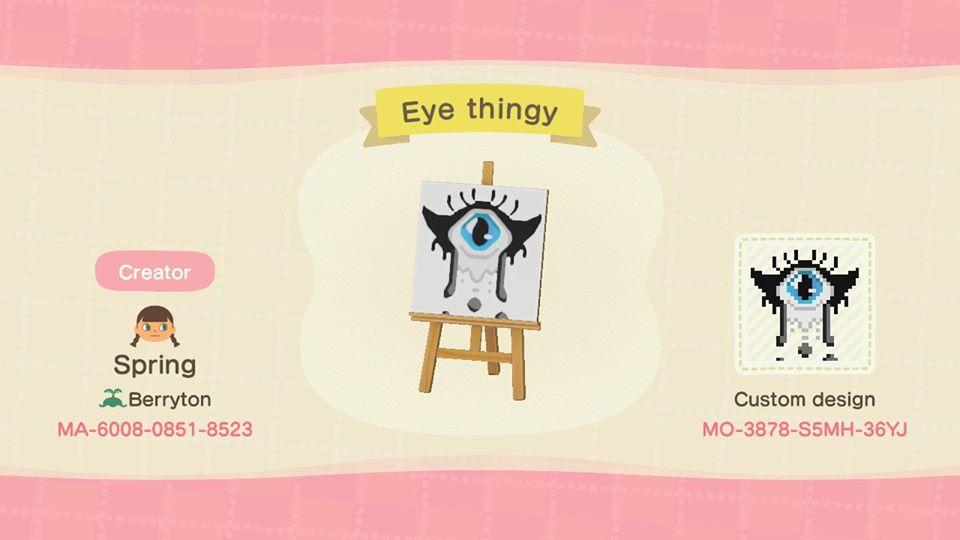 Animal Crossing Design Code: MO-3878-S5MH-36YJ Eye Thingy
