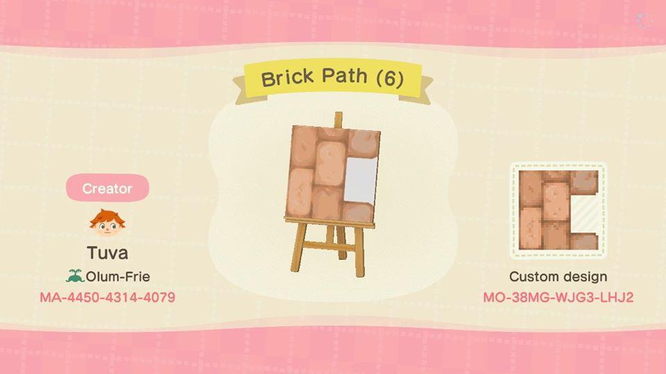 Animal Crossing Design Code: MO-38MG-WJG3-LHJ2 Brick Path (6)
