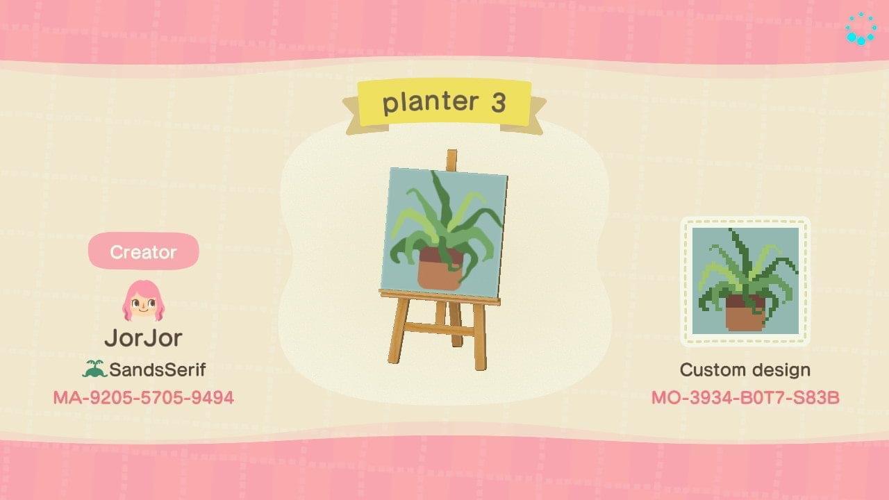 Animal Crossing Design Code: MO-3934-B0T7-S83B Planter 3