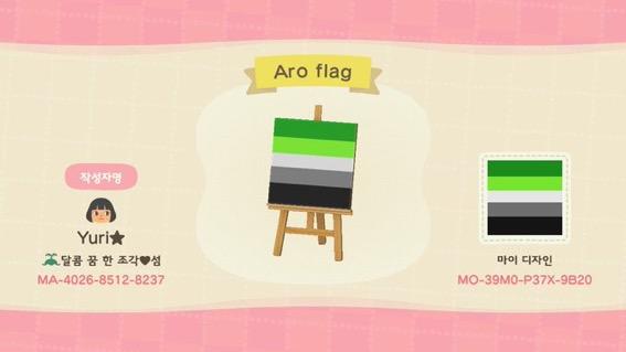 Animal Crossing Design Code: MO-39MO-P37X-9820 Aro flag