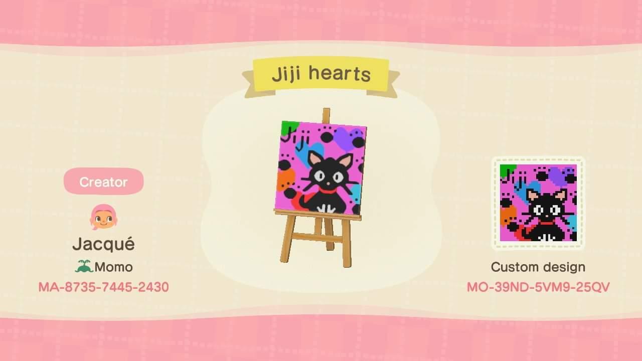 Animal Crossing Design Code: MO-39ND-5VM9-25QV Jiji hearts