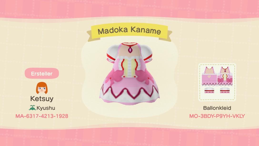 Animal Crossing Design Code: MO-3BDY-P9YH-VKLY Madoka Kaname