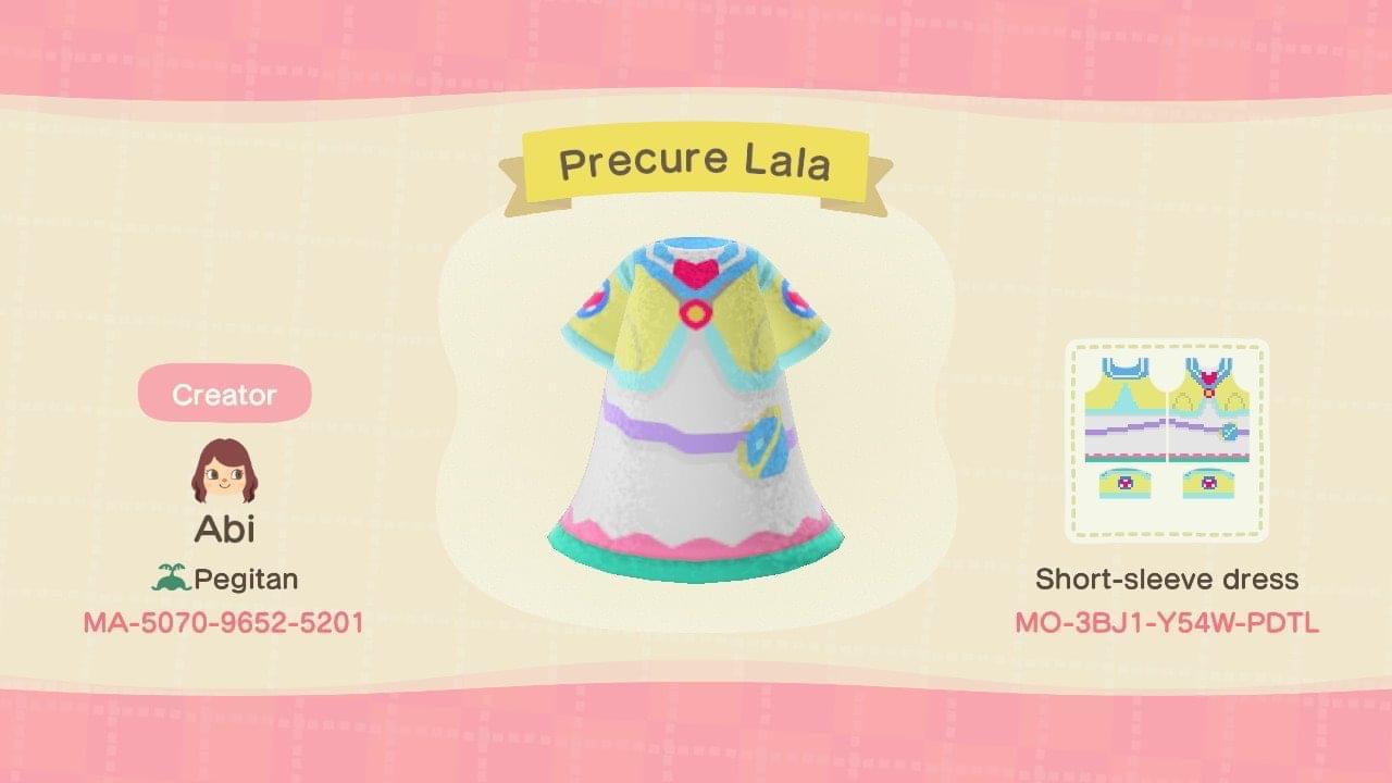 Animal Crossing Design Code: MO-3BJ1-Y54W-PDTL Precure Lala