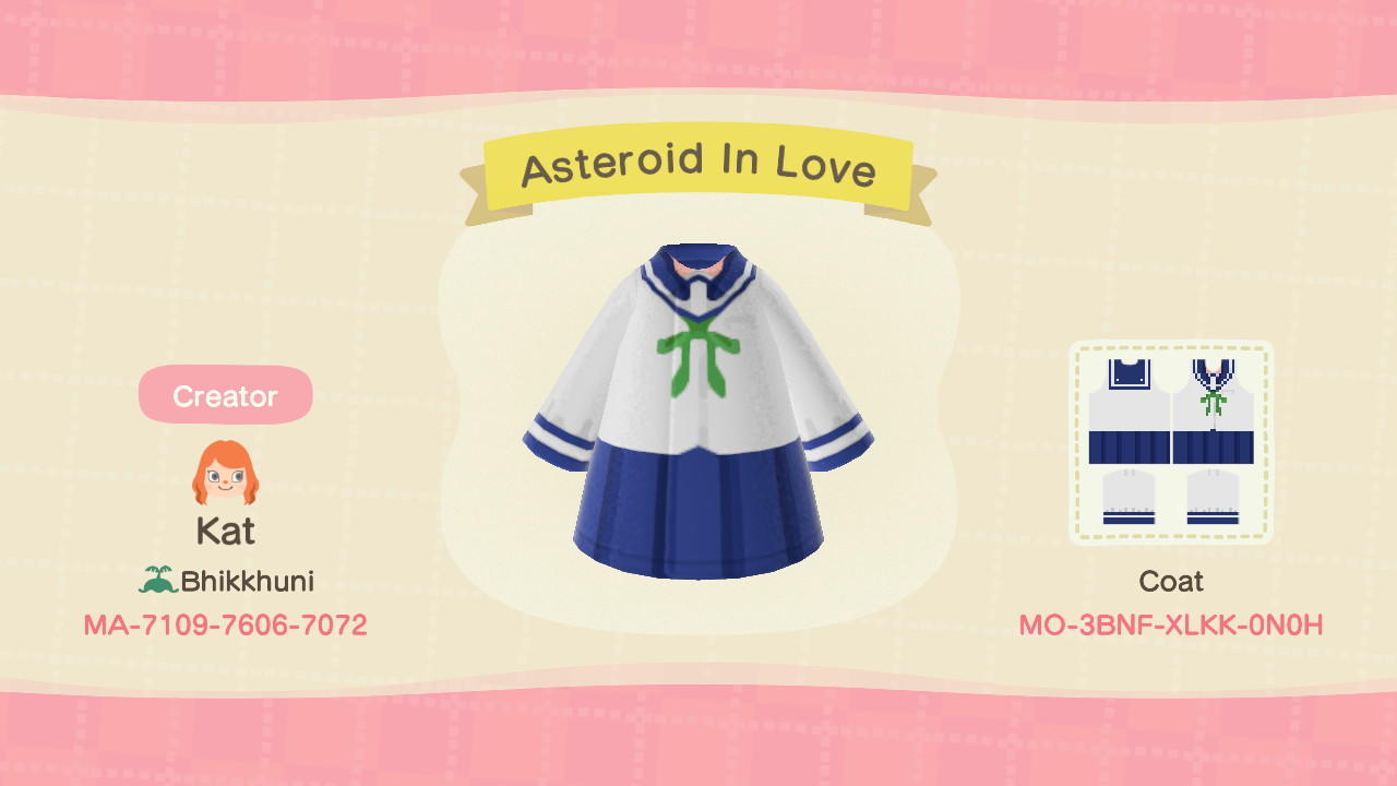 Animal Crossing Design Code: MO-3BNF-XLKK-0N0H Asteroid In Love