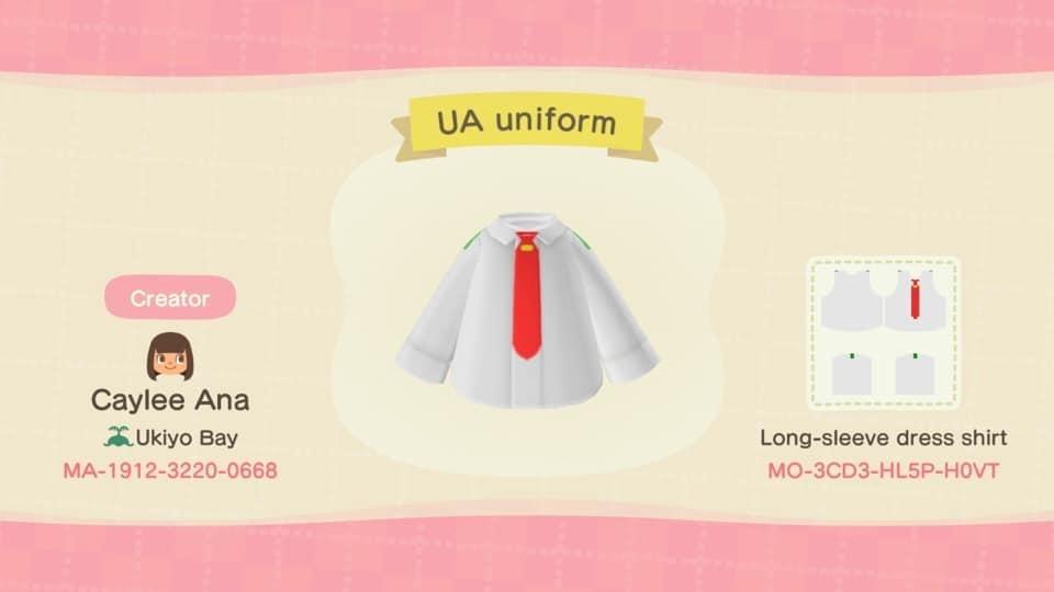 Animal Crossing Design Code: MO-3CD3-HL5P-H0VT UA uniform