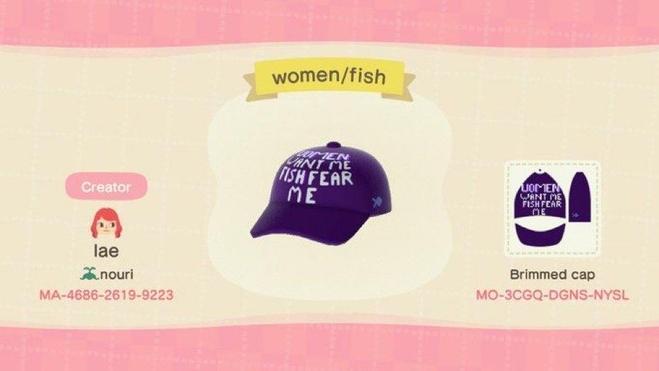 Animal Crossing Design Code: MO-3CGQ-DGNS-NYSL Women/Fish