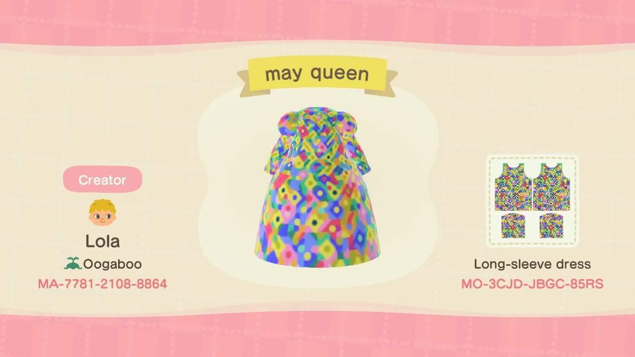 Animal Crossing Design Code: MO-3CJD-JBGC-85RS Midsommar May Queen