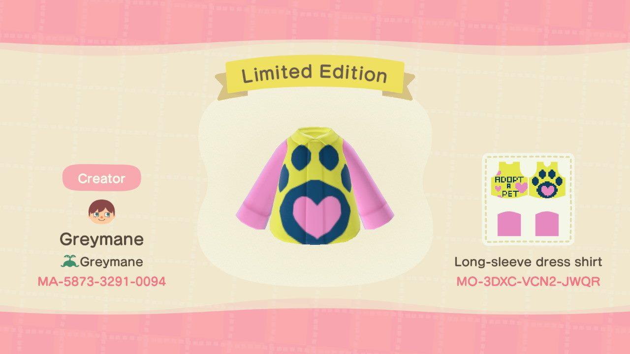 Animal Crossing Design Code: MO-3DXC-VCN2-JWQR Limited Edition