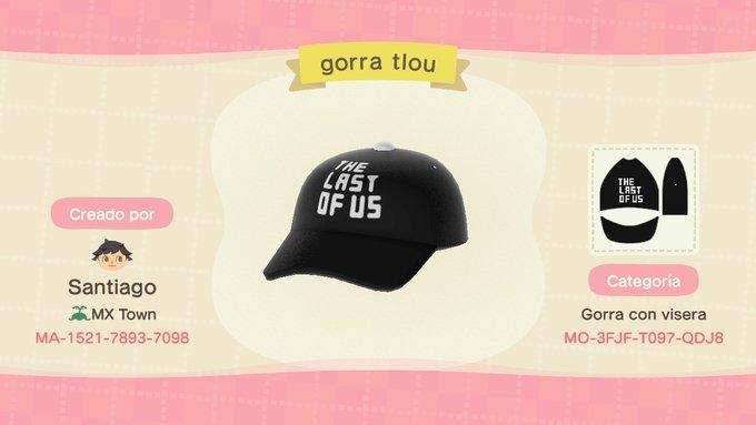 Animal Crossing Design Code: MO-3FJF-T097-QDJ8 gorra tlou