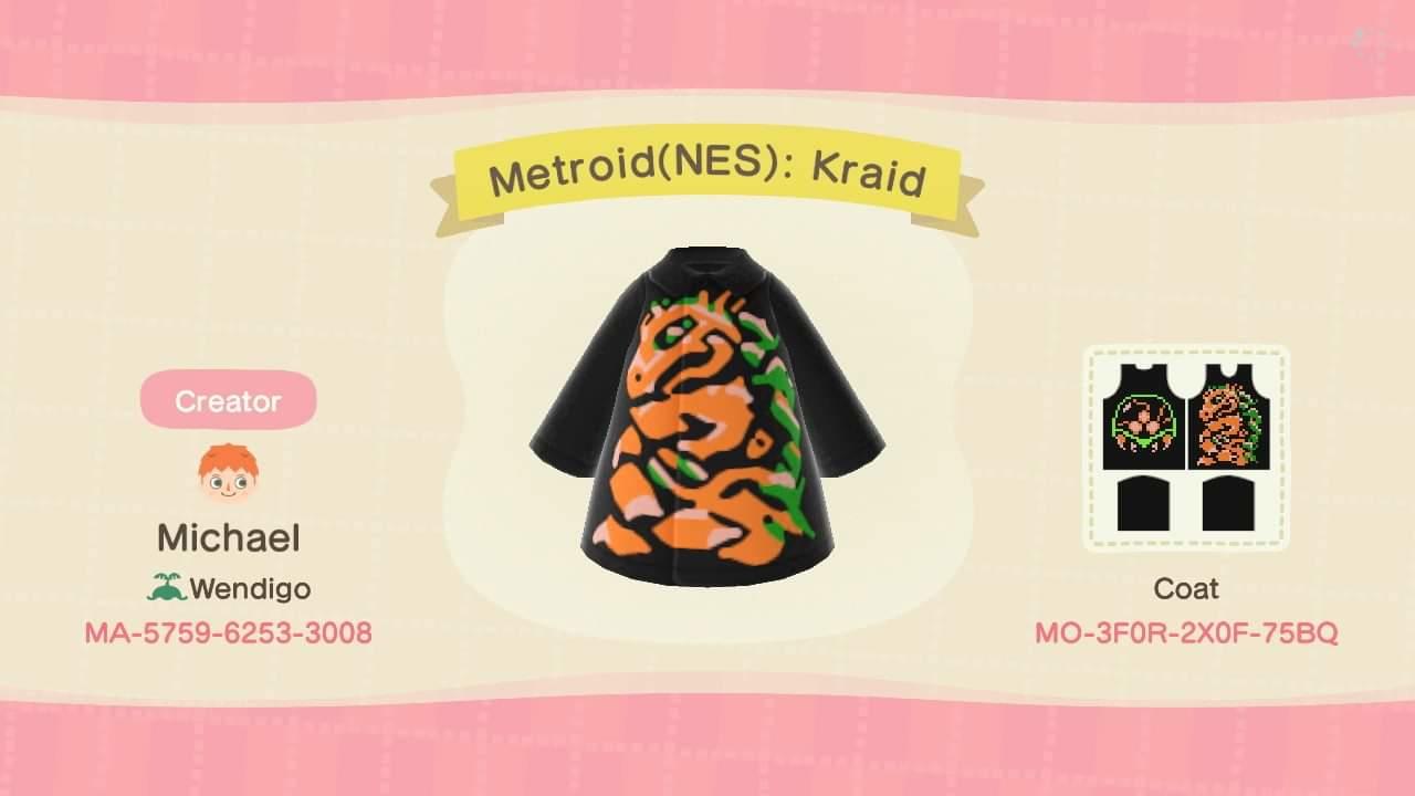 Animal Crossing Design Code: MO-3FOR-2XOF-75BQ Metroid(NES): Kraid