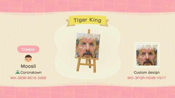 Animal Crossing Design Code: MO-3FQR-H248-YG1T Tiger King