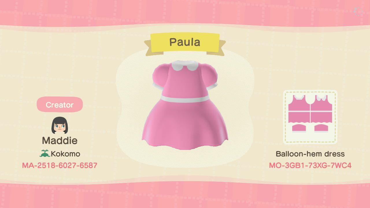 Animal Crossing Design Code: MO-3GB1-73XG-7WC4 Paula