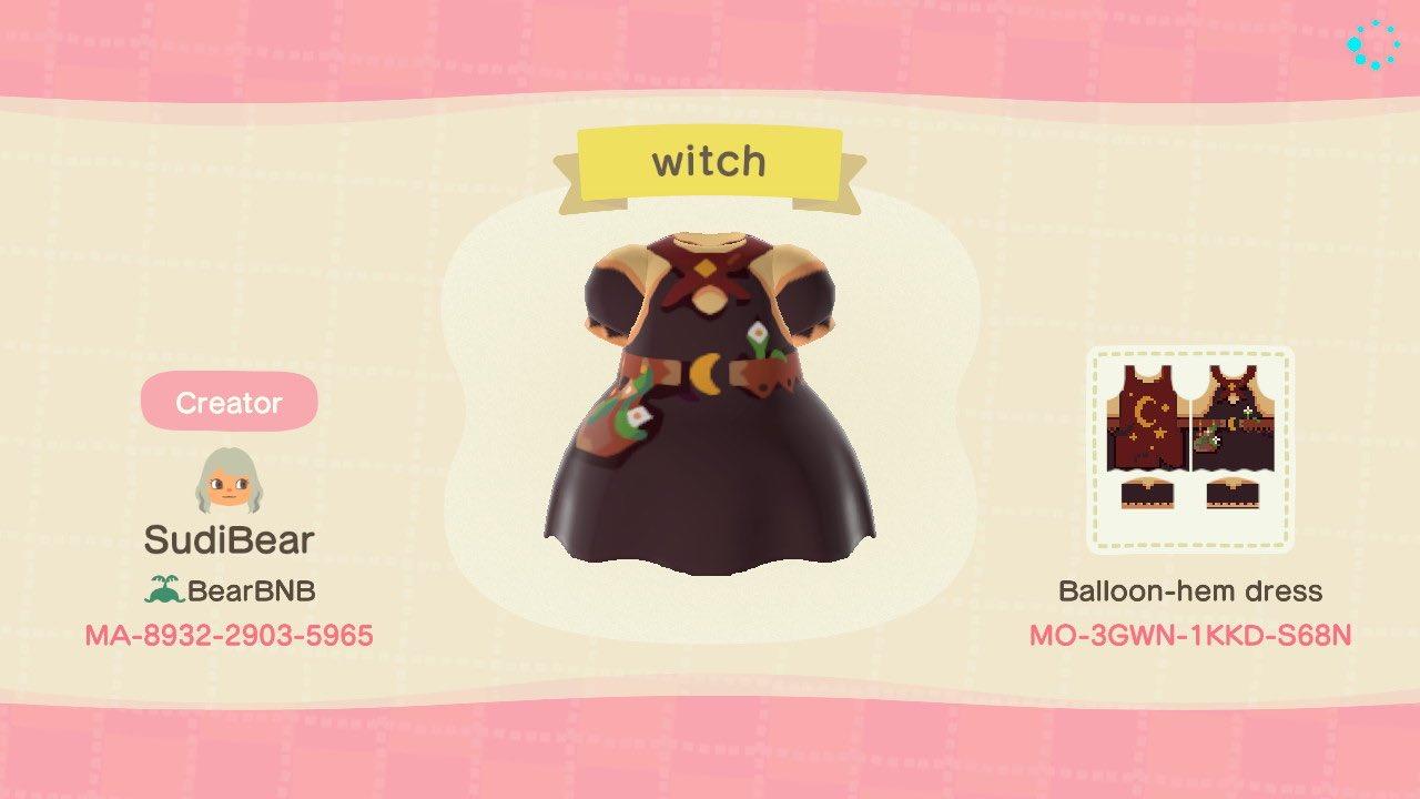 Animal Crossing Design Code: MO-3GWN-1KKD-S68N witch