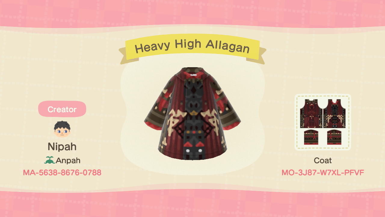 Animal Crossing Design Code: MO-3J87-W7XL-PFVF Heavy High Allagan