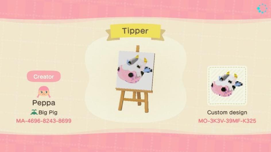 Animal Crossing Design Code: MO-3K3V-39MF-K325 Tipper