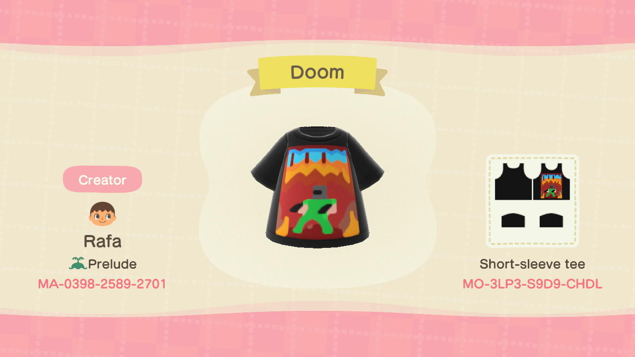 Animal Crossing Design Code: MO-3LP3-S9D9-CHDL Doom