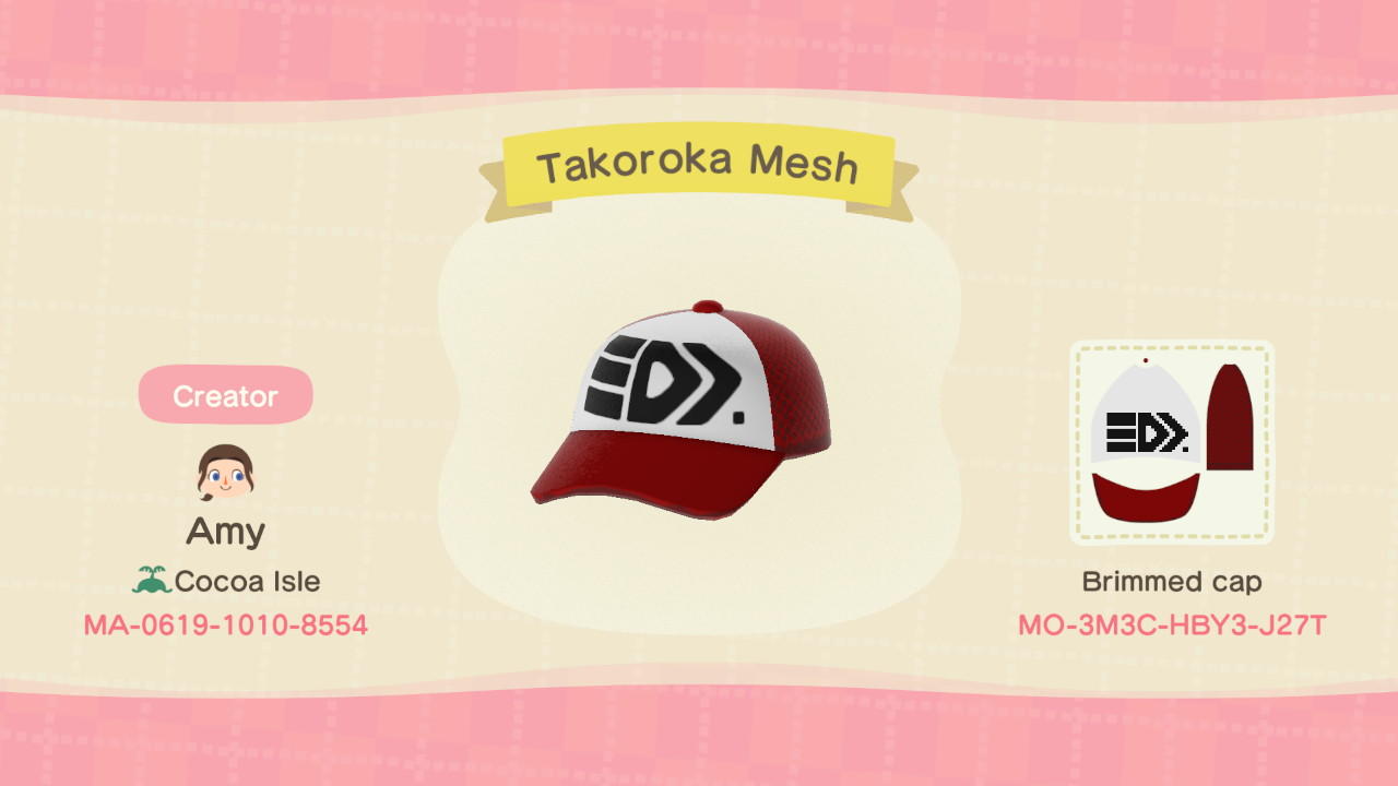 Animal Crossing Design Code: MO-3M3C-HBY3-J27T Takoroka Mesh