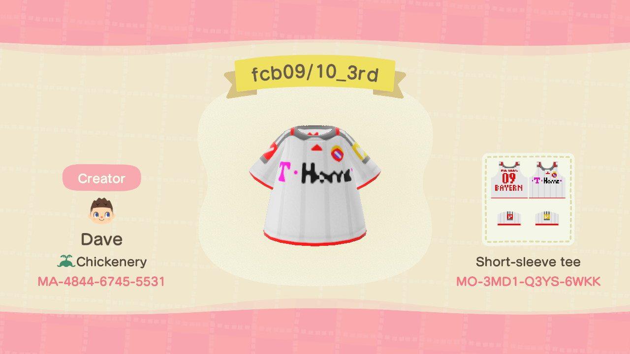 Animal Crossing Design Code: MO-3MD1-Q3YS-6WKK FC Bayern 09/10 3rd