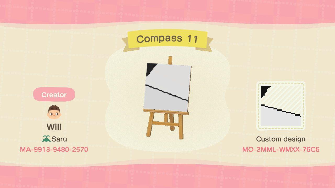 Animal Crossing Design Code: MO-3MML-WMXX-76C6 Compass 11