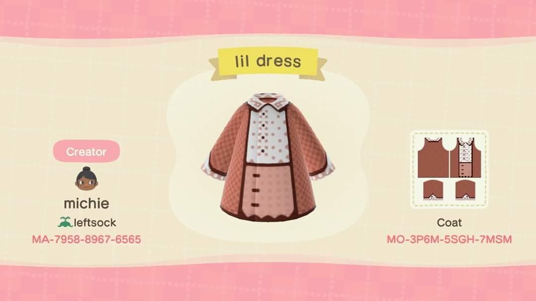 Animal Crossing Design Code: MO-3P6M-5SGH-7MSM lil dress