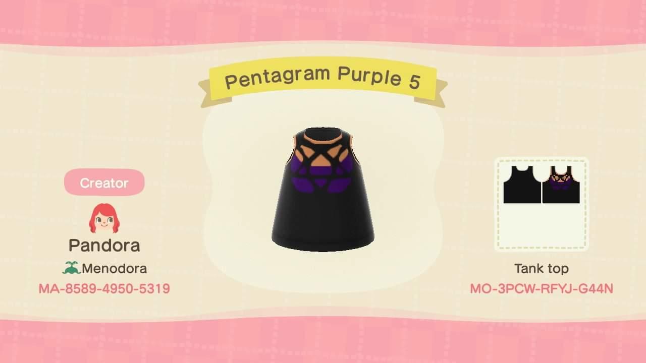 Animal Crossing Design Code: MO-3PCW-RFYJ-G44N Pentagram Purple 5
