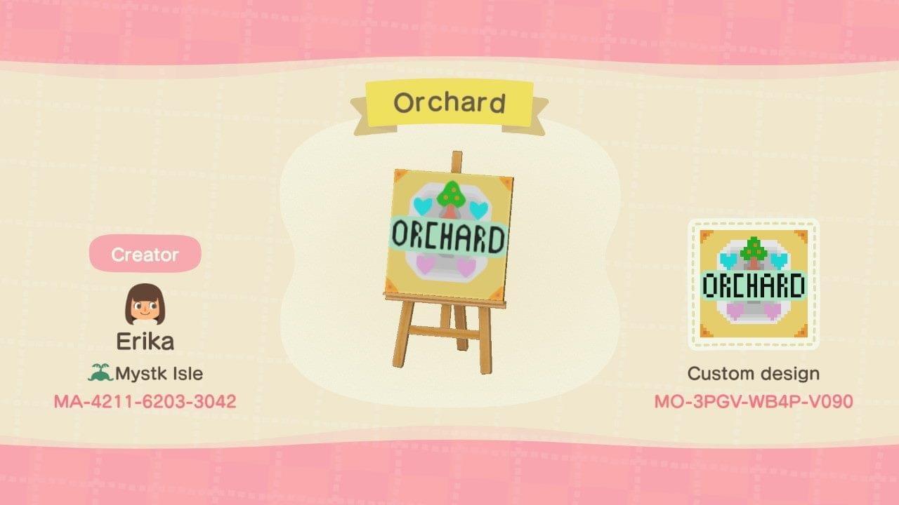 Animal Crossing Design Code: MO-3PGV-WB4P-V090 Orchard