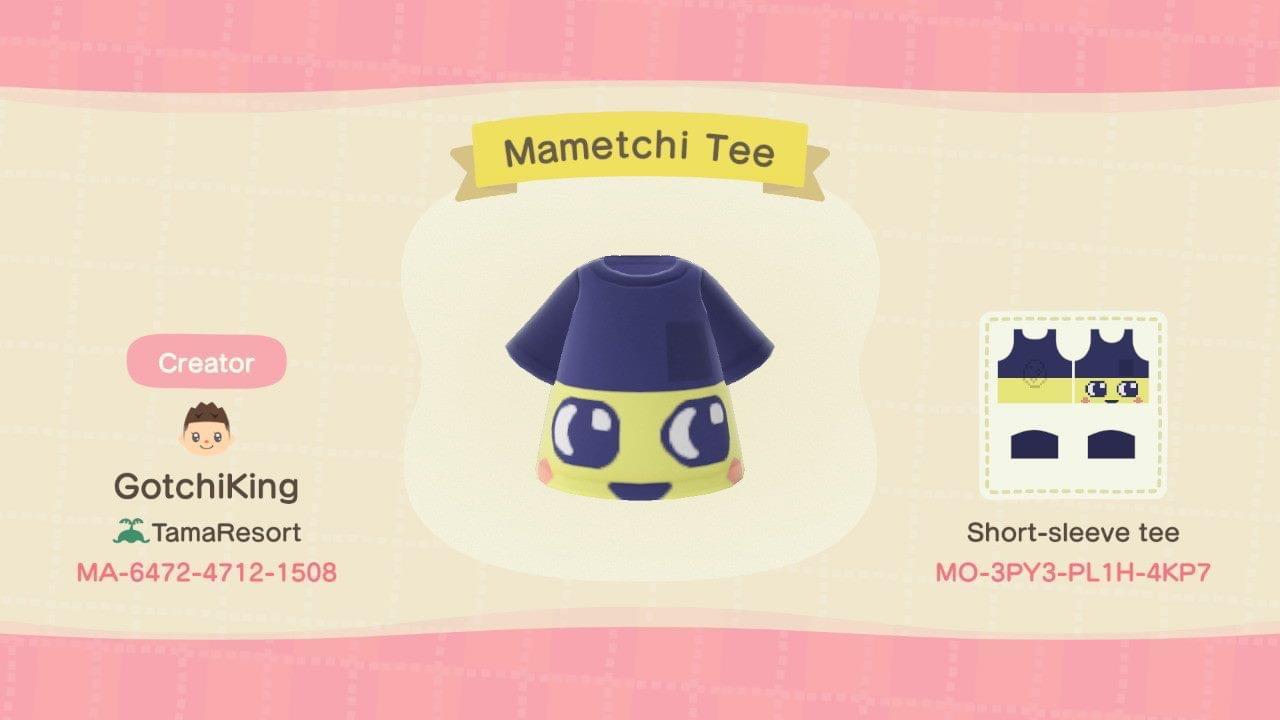 Animal Crossing Design Code: MO-3PY3-PL1H-4KP7 Mametchi Tee