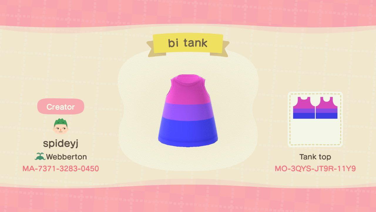 Animal Crossing Design Code: MO-3QYS-JT9R-11Y9 Bi tank