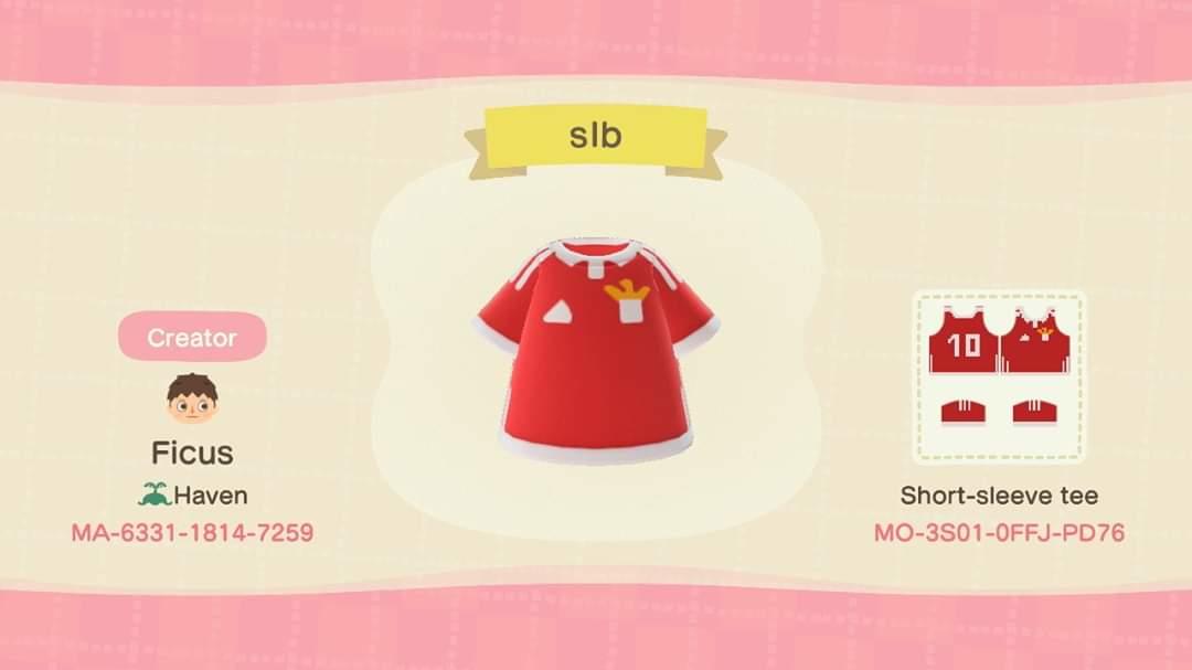 Animal Crossing Design Code: MO-3S01-0FFJ-PD76 SLB Benfica Jersey