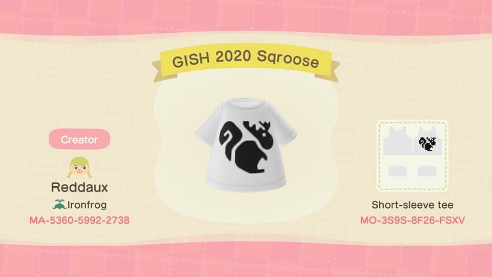 Animal Crossing Design Code: MO-3S9S-8F26-FSXV GISH 2020 Sqroose