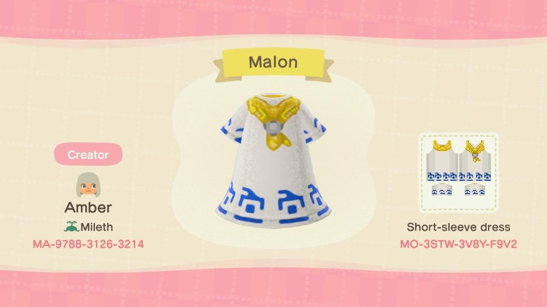 Animal Crossing Design Code: MO-3STW-3V8Y-F9V2 Malon