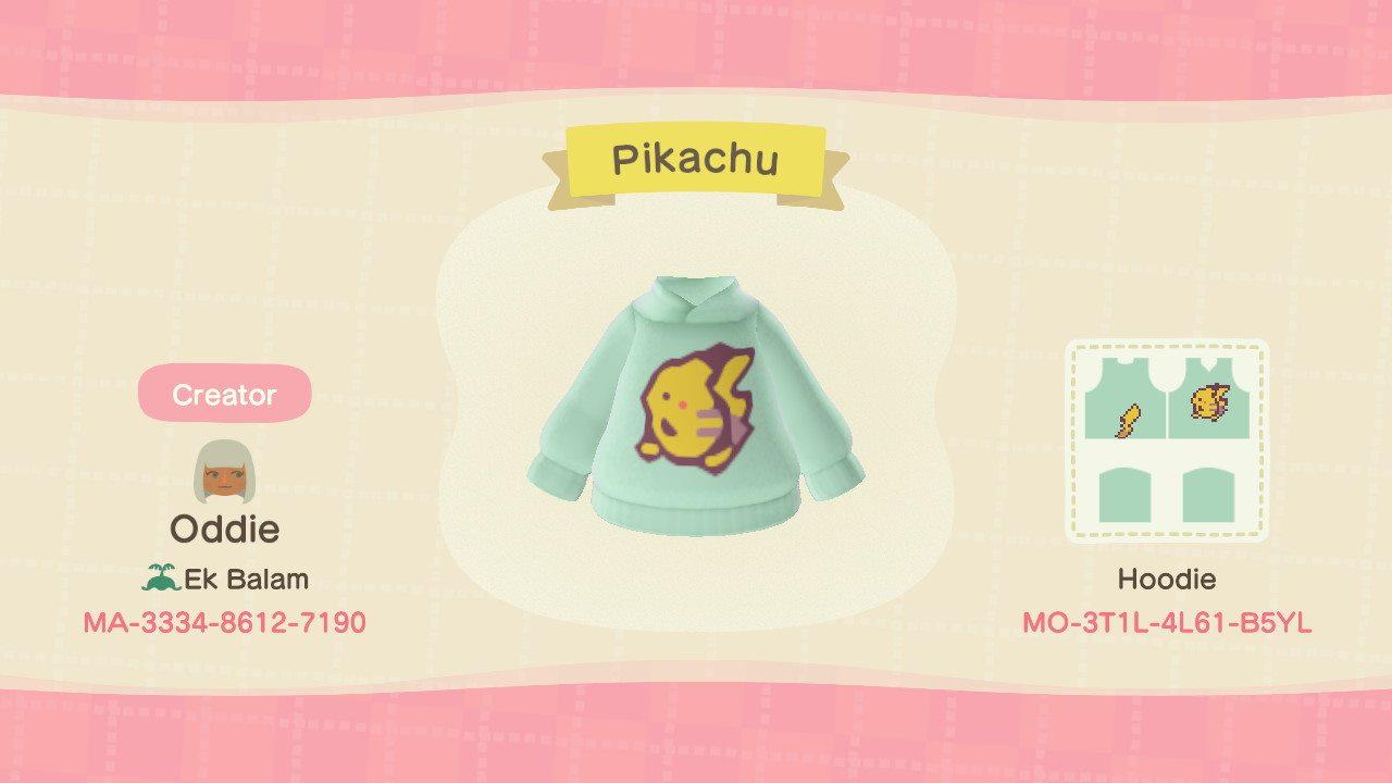Animal Crossing Design Code: MO-3T1L-4L61-B5YL Pikachu