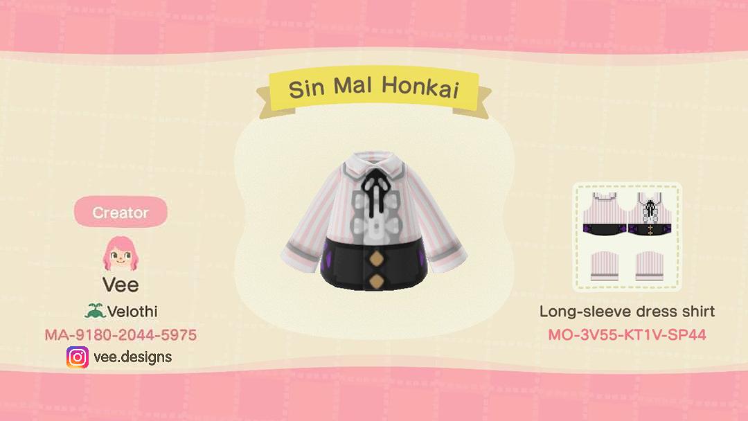 Animal Crossing Design Code: MO-3V55-KT1V-SP44 Sin Mal Honkai