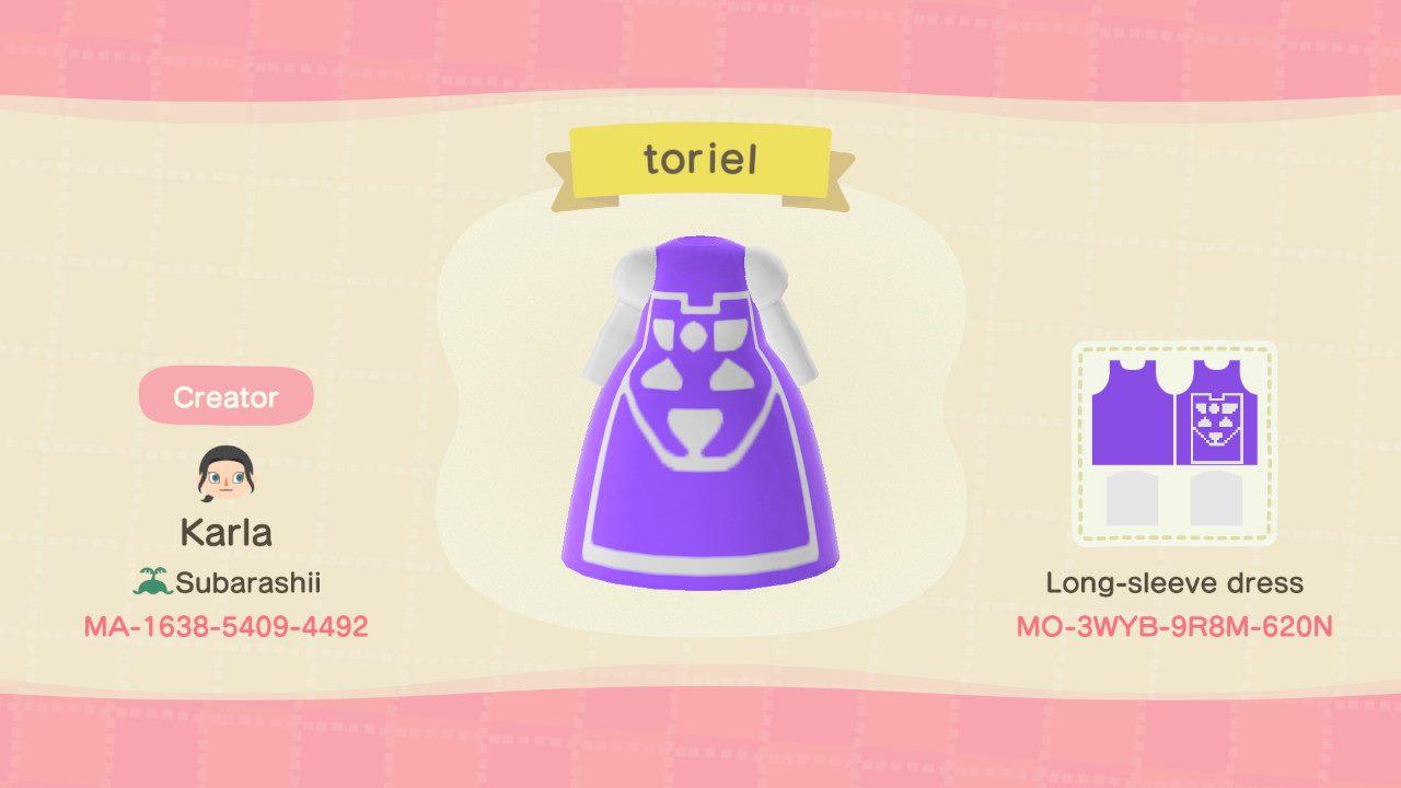 Animal Crossing Design Code: MO-3WYB-9R8M-620N Toriel